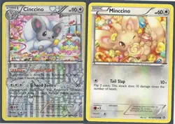 2013 POKEMON 2 Legendary Treasures RADIANT Collection -CINCCINO & MINCCINO NM/M - Image 1