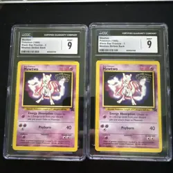 Mewtwo num 3 Pokemon Black Star Promo CGC 9 Mint Mewtwo Strikes Back 1999 - Image 1
