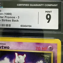 Mewtwo num 3 Pokemon Black Star Promo CGC 9 Mint Mewtwo Strikes Back 1999 - Image 3