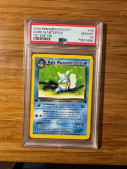 2000 Pokemon Rocket Dark Wartortle 1st Edition PSA Gem Mint 10 #46 Non-holo - Image 1