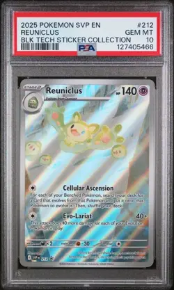 2025 POKEMON SVP ENGLISH BLACK STAR PROMO #212 REUNICLUS PSA 10 POP 114! - Image 1