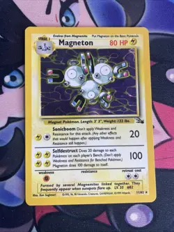 Pokemon 1999 Fossil Magneton Holo 11/62 LP/NM - Image 1