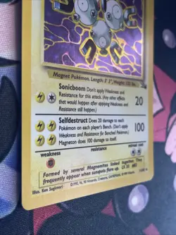 Pokemon 1999 Fossil Magneton Holo 11/62 LP/NM - Image 5