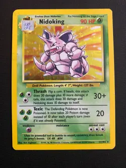 Pokemon TCG Nidoking Base Set 11/102 Holo 1999-2000 Wizards Base Set... - Image 1