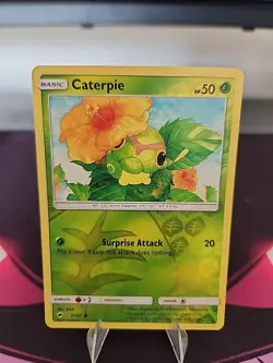 Caterpie 1/147 Pokemon TCG SM Burning Shadows Reverse Holo NM - Image 1