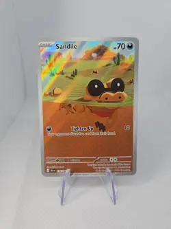 Sandile Illustration Rare Black Bolt White Flare 135/086 Near Mint Pokemon TCG - Image 1