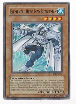 Yu-Gi-Oh! TCG Elemental Hero Neo Bubbleman Shadow of Infinity SOI-EN004 - Image 1