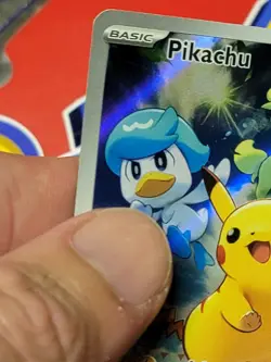 Pikachu Paldea Evolved Full Art Black Star Promo Pokemon Card 2023 Nintendo - Image 4