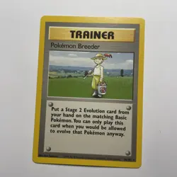 Pokemon Breeder 76/102 Base Set Pokemon Card Regular Rare Lightly Played LP - Image 1