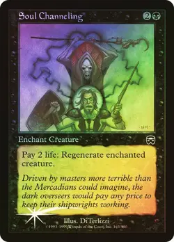 Mercadian Masques MTG FOIL Soul Channeling Magic - Image 1