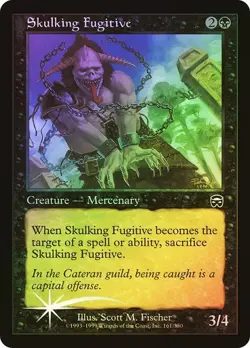 Mercadian Masques MTG FOIL Skulking Fugitive Magic - Image 1