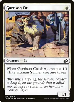 X 1 Garrison Cat NM-M Ikoria Lair of Behemoths 141 MTG Magic The Gathering - Image 1