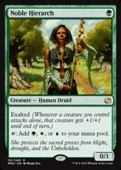 1x Noble Hierarch Moderate Play, English Modern Masters 2015 MTG Magic - Image 1