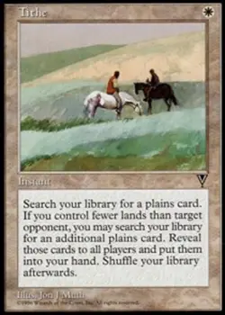 1x Tithe Moderate Play, English Visions MTG Magic - Image 1