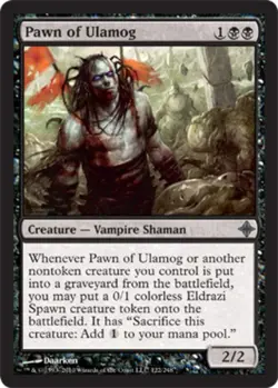 1x Pawn of Ulamog Moderate Play, English Rise of the Eldrazi MTG Magic - Image 1