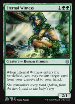 1x Eternal Witness Moderate Play, English Commander Anthology MTG Magic - Image 1