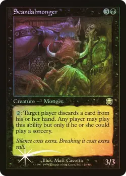 Mercadian Masques MTG FOIL Scandalmonger Magic - Image 1