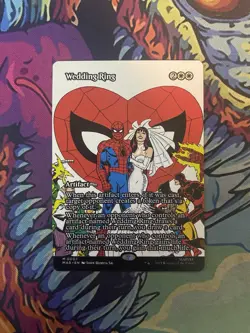 Wedding Ring - M 0007 - Borderless - Non-Foil - Spider-Man - MTG - Artifact - Image 1