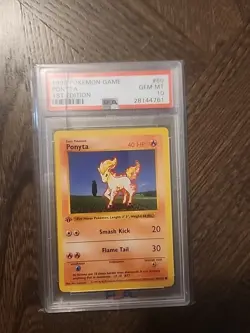 1999 POKEMON BASE SET 1ST EDITION PONYTA #60 PSA 10. - Image 1