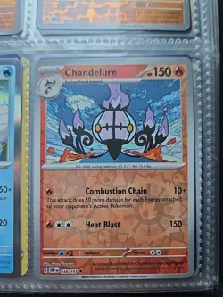 Pokemon Scarlet Violet Obsidian Flames Chandelure 038/197 Reverse Holo - Image 1