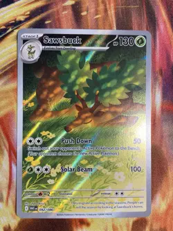2025 Pokemon SV White Flare WHT EN Sawsbuck Illustration Rare #092/086 - Image 1