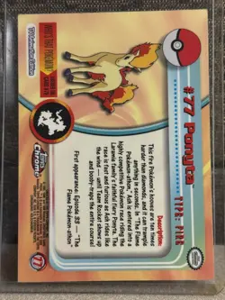 2000 Topps Chrome Pokemon TV Animation Edition Ponyta #77 - Image 2