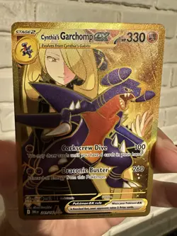 Pokemon TCG Destined Rivals Cynthia's Garchomp EX 241/182 Secret Rare Card - Image 3