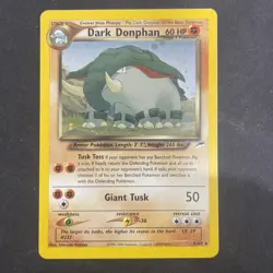 Pokemon Cards: Neo Destiny Rare Holo: Dark Donphan 3/105 - Image 1