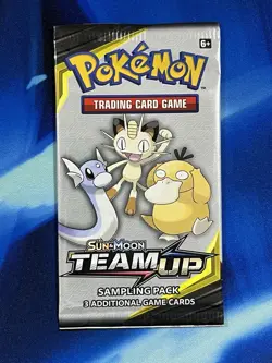 SEALED Team Up Sample Booster Pack Fun Pack 3 Card Pokemon Sun And Moon - Image 1
