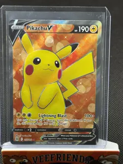 Pokemon Pikachu V Full Art Brilliant Stars Holo 157/172 Trading Card NM - Image 1