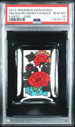 PSA 10 GEM MINT Venusaur & Venonat & Kingler Pokemon Hanafuda Card TCG 2013 - Image 1