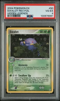 Swalot Hidden Legends NM, 50/101 Pokemon Card PSA 4 - Image 1
