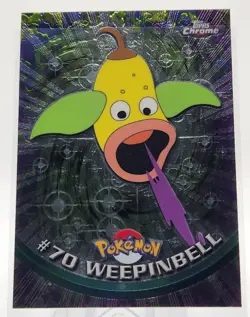 MINT Pokemon Topps Chrome #70 Weepinbell Silver Foil Card - Image 1