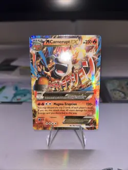 Pokemon Mega M Camerupt EX Holo Black Star Promo Card XY198 - Image 1