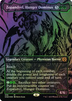 NM+ Oil Slick FOIL MTG Zopandrel, Hunger Dominus #356 Phyrexia Be One Magic Card - Image 1