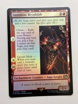 FOIL SUMMON: BRYNHILDR mtg NM Final Fantasy 1 Rare - Image 1