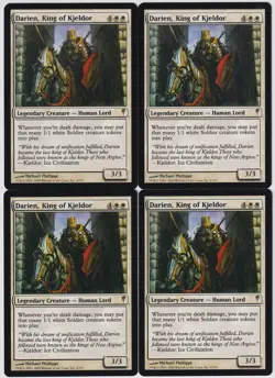 MTG 4X Darien, King of Kjeldor X4 Coldsnap Magic - LP/NM - Image 1