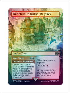 1x Lindblum, Industrial Regency, Foil, Borderless Art, Final Fantasy, MTG NM - Image 1