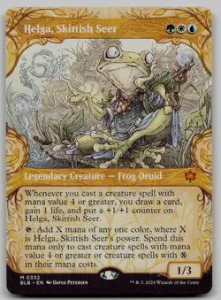Helga, Skittish Seer (Showcase) M Bloomburrow 332 NM - Image 1