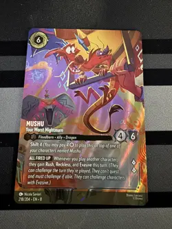 Disney Lorcana Enchanted Mushu Your Worst Nightmare 218/204 - Image 1