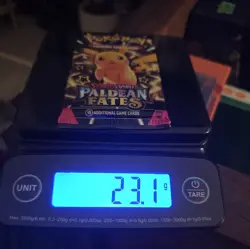 HEAVIEST! 23.10g Pokemon PALDEAN FATES Booster Pack Factory Sealed New - Image 1