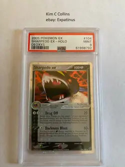 Pokemon 2005 EX Deoxys Sharpedo #104 Holo PSA 9 Mint - Image 1