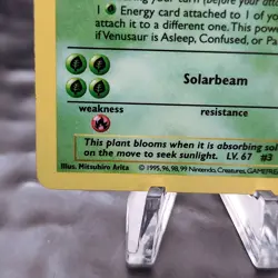 Shadowless Venusaur Holo Rare 15/102 Base Set Pokemon WOTC Vintage HP Crease - Image 5