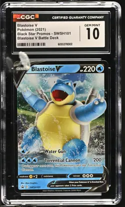 BLASTOISE V Black Star Promo Holo #SWSH101 CGC 10 Gem Mint Pokemon - Image 1