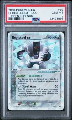 2004 POKEMON EX HIDDEN LEGENDS 99/101 REGISTEEL HOLO ULTRA RARE PSA 10 - Image 1