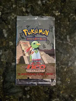Vintage Pokemon Neo Discovery Booster Pack - Xatu Artwork - OPENED EMPTY - Image 1