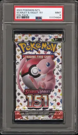 Pokemon 151 English Booster Pack PSA 9 Foil Mew Scarlet & Violet - Image 1