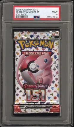 Pokemon 151 English Booster Pack PSA 9 Foil Mew Scarlet & Violet - Image 2