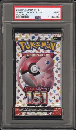 Pokemon 151 English Booster Pack PSA 9 Foil Mew Scarlet & Violet - Image 3