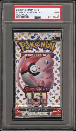 Pokemon 151 English Booster Pack PSA 9 Foil Mew Scarlet & Violet - Image 4